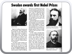 The first Nobel Prize in Physics was awarded to Roentgen on December 10, 1901 in recognition of the extraordinary services he rendered by the discovery of his remarkable rays.